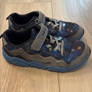 Saucony Kids' Space-Themed Sneakers - Blue and Gray